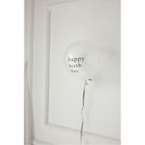 Kukuletaparty Doğum günü kutlama balonu - Happy Birthday şeffaf balon