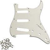 Kul Concept Stratocaster St Kasa Elektro Gitar Pickguard 3 Katmanlı 11 Delikli Düz Beyaz