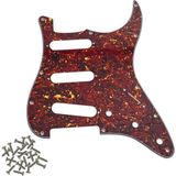 Kul Concept Stratocaster St Kasa Elektro Gitar Pickguard 3 Katmanlı 11 Delikli Kırmızı Alev Desenli