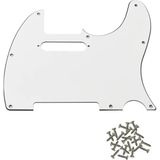 Kul Concept Telecaster Uyumlu Elektro Gitar Pickguard 8 Delikli Düz Beyaz