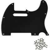 Kul Concept Telecaster Uyumlu Elektro Gitar Pickguard 8 Delikli Düz Siyah