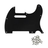 Kul Concept Telecaster Uyumlu Elektro Gitar Pickguard 8 Delikli Düz Siyah