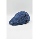Külah Ayarlanabilir Tokalı Denim Yazlık Erkek Kot Kasket Şapka