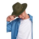 Külah Erkek Ayarlanabilir Haki Fedora Şapka