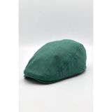Külah Erkek Dokulu London Kasket Yeşil Flat Cap Şapka - Standart Yeşil