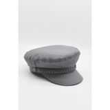 Külah Erkek Driver Kasket Flat Cap Kaptan Şapkası - Gri - 55