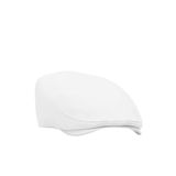 Külah Erkek Düz Pamuklu Beyaz Flat Cap Kasket