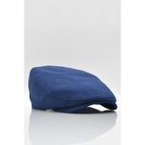 Külah Erkek Düz Pamuklu Lacivert Flat Cap Kasket