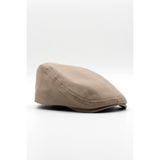 Külah Erkek Düz Pamuklu Mocha Flat Cap Kasket
