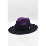 Külah Erkek Fötr Şapka, Mor, Panama Hat, Tek Ebat