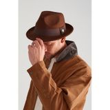 Külah Erkek Kahve Keçe Trilby Fötr Şapka kahverengi