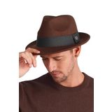 Külah Erkek Kahve Keçe Trilby Fötr Şapka