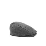 Külah Erkek Kasket Balıksırtı Flat Cap Termal Yün Şapka-Füme