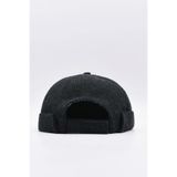 Külah Erkek Kasket Etnik Desen Kısa Docker Şapka Vintage Cap, Gri