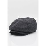 Külah Erkek Newsboy Cap Kasket, Füme, Polyester