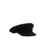 Külah Erkek Şapka Driver Kasket Flat Cap Kaptan Şapkası,Siyah 57 Cm