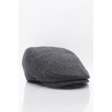 Külah Erkek Şapka Füme Kışlık Trend Flat Cap Yün Kasket-Füme-Standart fume