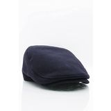 Külah Erkek Şapka Lacivert Kışlık Trend Flat Cap Yün Kasket