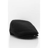 Külah Erkek Şapka Siyah Kışlık Trend Flat Cap Yün Kasket-Siyah-Standart siyah