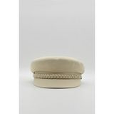 Külah Kadın Kaptan Şapka Yazlık Baker Boy Cap - Bej - 58 cm