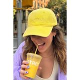 Külah Limoncello Nakışlı Eskitme Sarı Şapka - Limited Edition
