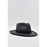 Külah Vintage Erkek Fedora Fötr Şapka, Panama İngiliz Trilby Kasket, Gri, M Beden