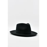 Külah Vintage Erkek Fedora Fötr Şapka, Panama İngiliz Trilby Kasket, Siyah, M Beden