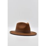 Külah Vintage Erkek Fedora Fötr Şapka, Panama, İngiliz Trilby, Taba, M Beden