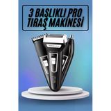Kulak Burun Kıl Kesme Ense Yanak Tıraş Seti 3 Başlıklı Profesyonel Mir74029654