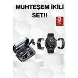 Kulak İçi Kablosuz Bluetooth Kulaklık Ve Nfc Ve Gps Özellikli Akıllı Saat Alarm Ve Titreşim Mir33175614