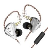 Kulak içi Monitörler, KZ ZSX 1DD+5BA Hibrid HiFi Stereo Gürültü İzolasyonlu Spor IEM Kulaklıklar/Kulaklıklar/Çıkarılabilir Kablo ile Kulaklıklar (MIC, Siyah)