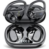 Kulak Tomurcukları Kablosuz Kulaklıklar Bluetooth 5.3 HiFi Stereo Koşu Kulaklıkları 68 Saat Çalma Süresi Spor için Kulak Kancalı Kulaklıklar, LED Dijital Ekran IPX7 Su Geçirmez Usb C Koşu/Egzersiz