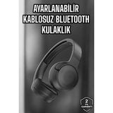 Kulak Üstü Kablosuz Bluetooth Kulaklık Gürültü Önleyici Uzun Şarj Süreli ( Lisinya )