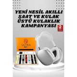 Kulak Üstü P9 Kablosuz Bluetooth Kulaklık ve 7 Kordonlu Akıllı Saat - NEXORA4404-7934 - Çok Renkli