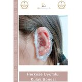 #Kulakbonesi Su Geçirmez Şeffaf Polietilen Lastikli Esnek Hijyenik Koruyucu Banyo Kulak Bonesi 100 Adet