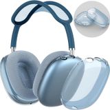 Kulaklık AirPods Max ile Uyumlu Kılıf Koruyucu Crystal Clear Tpu Cover Şeffaf (Şeffaf mavi)
