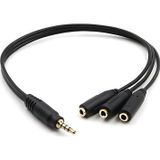 Kulaklık Çoklayıcı 3.5 Mm Erkek 1X3 Stereo Dişi X 3 30 Cm Y Kablo Aux Çoğaltıcı Jack Kablo