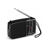 Kulaklık, K-258 Taşınabilir Cep Radyosu Fm/am Deprem Radyosu Pilli Mini Radyo Girişli Kompakt Acil Durum Radyosu 2x Aa Pil ile Çalışır - 10 cm - Standart