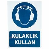 Kulaklık Kullan Pvc Uyarı Levhası 25 Cm X 35 Cm