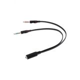 Kulaklık Mikrofon 3.5mm Çevirici Ayırıcı Switch Splitter - Kablo - Tek Girişi Çifte Çevirir