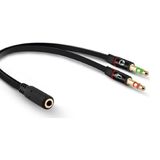 Kulaklık Mikrofon Ayırıcı Kablo 2x3.5 Mm Stereo Kablo Pl-8815
