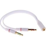Kulaklık Mikrofon Ayırıcı Y Splitter Kablo 2 x 3,5mm Stereo
