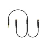 Kulaklık Mikrofon Birleştirici Kablo 3.5 Mm Erkek To 2 X 3.5 Mm Stereo