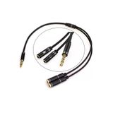Kulaklık Mikrofon Birleştirici Kablo Aparat 3.5Mm Erkek 2X3.5mm Dişi Kulaklık Mic Audio Y Splitter