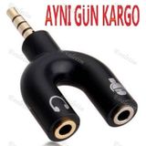 Kulaklık Mikrofon Çoklayıcı 3.5Mm 4456A Ayırıcı Swıtch Dönüştürü