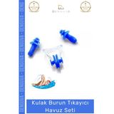 #Kulaktıkacı Su Geçirmez Silikon Yüzücü Kulak Tıkacı Koruyucu Klips Kaliteli Burun Tıkayıcı Havuz Seti