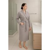 KULCU HOME GRİ PİKE BORNOZ