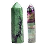 Kule 2'li Florit (Zihin Taşı)- Anyolit (Motivasyon Taşı) Doğal Taş (KU5)