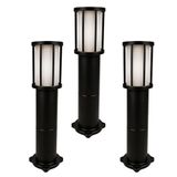 Kule Kafesli 3 Adet Bahçe Duvar Armatürü 60 Cm Set Üstü Suya Dayanıklı Modern Dış Mekan Aplik