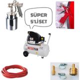 Kuletaş 50 Lt Yağlı Hava Kompresörü ve Süper 5 Parça Set